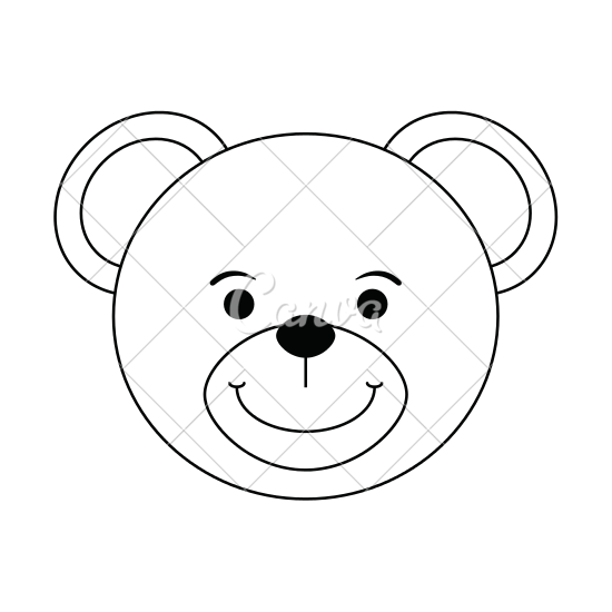 550x550 Teddy Bear Face