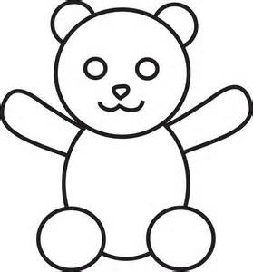 279x300 Early Play Templates Simple Teddy Bears To Colour, Stitch