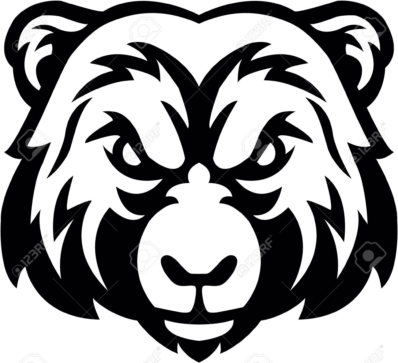 1300x1186 Bear Head Symbol Royalty Free Cliparts, Vectors, And Stock