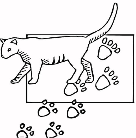 471x480 Paw Print Coloring Page Free Printable Coloring Pages