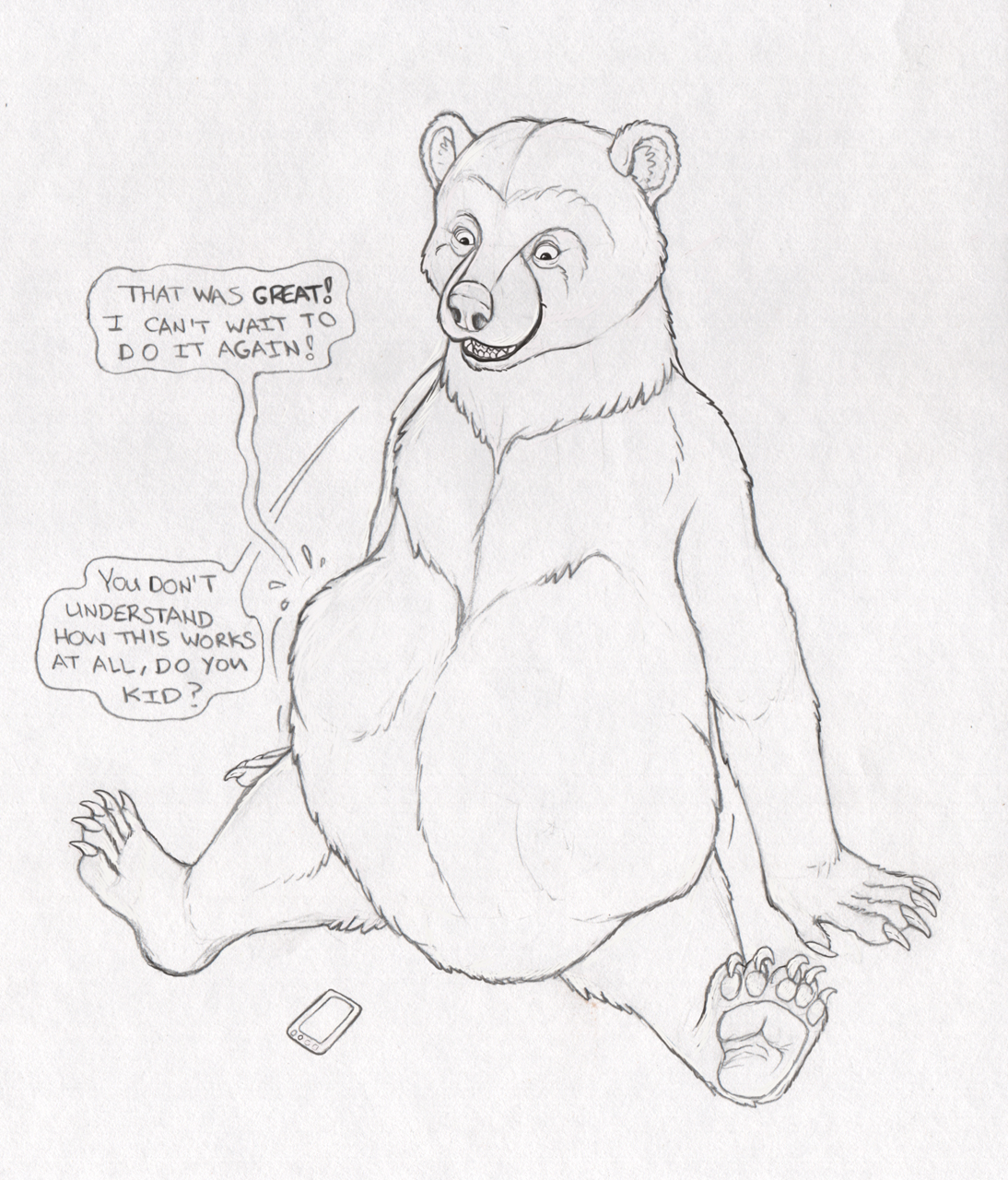 1094x1280 The Bear And The Boy (Pencil Sketch) Weasyl