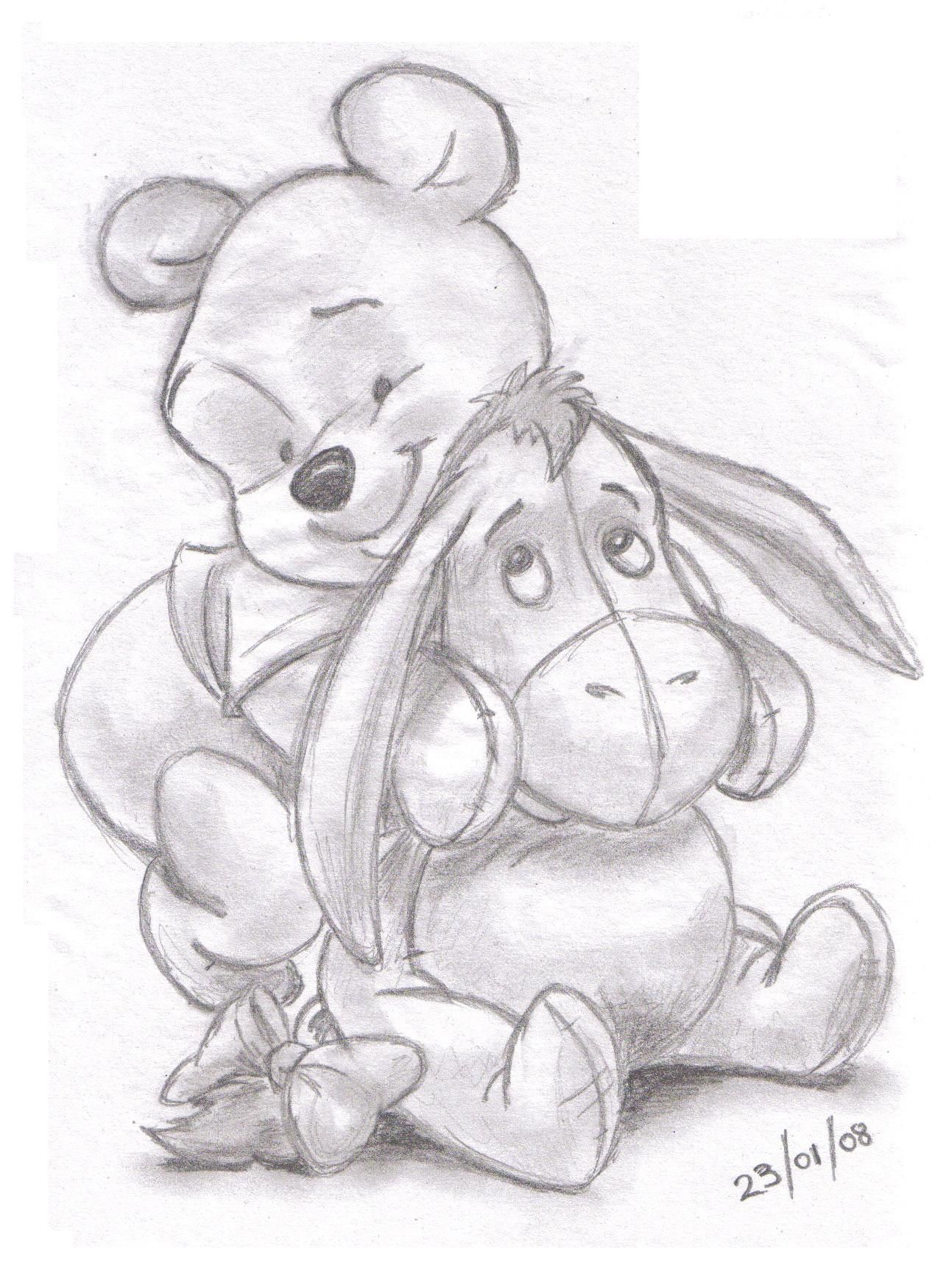 1270x1750 Winnie The Pooh And Eeyore Landn83 Foundmyself Drawing