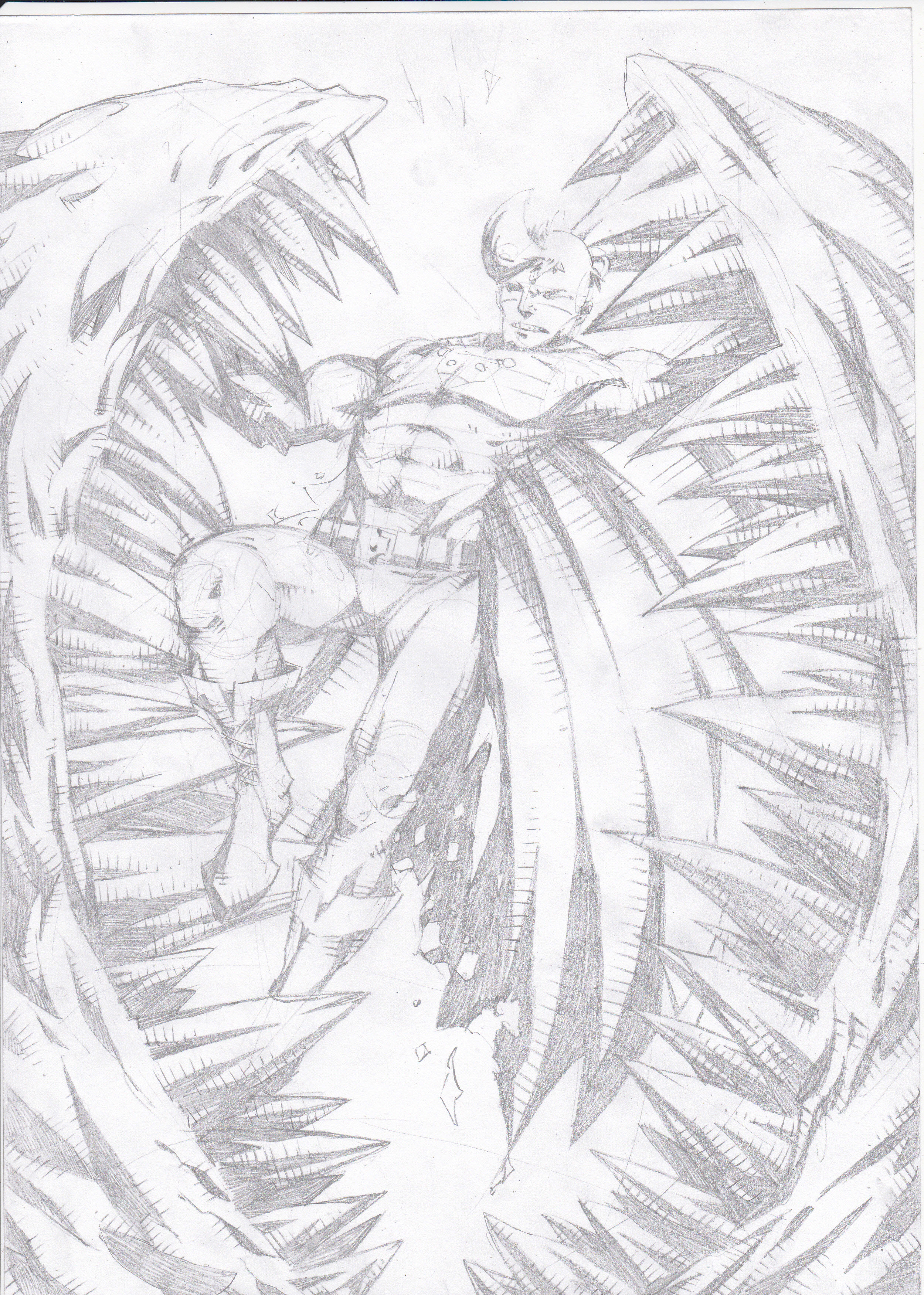 2500x3504 Bear Man Vs Giant Monster And Comic Page