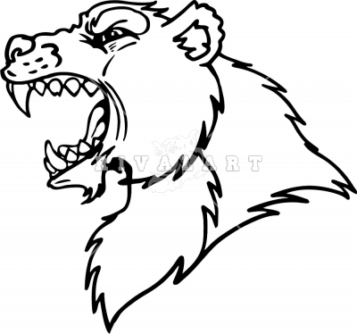 400x374 Growling Bear Clipart