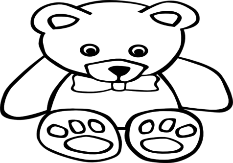 476x333 Simple Bear Paw Coloring Page Image Clipart Images