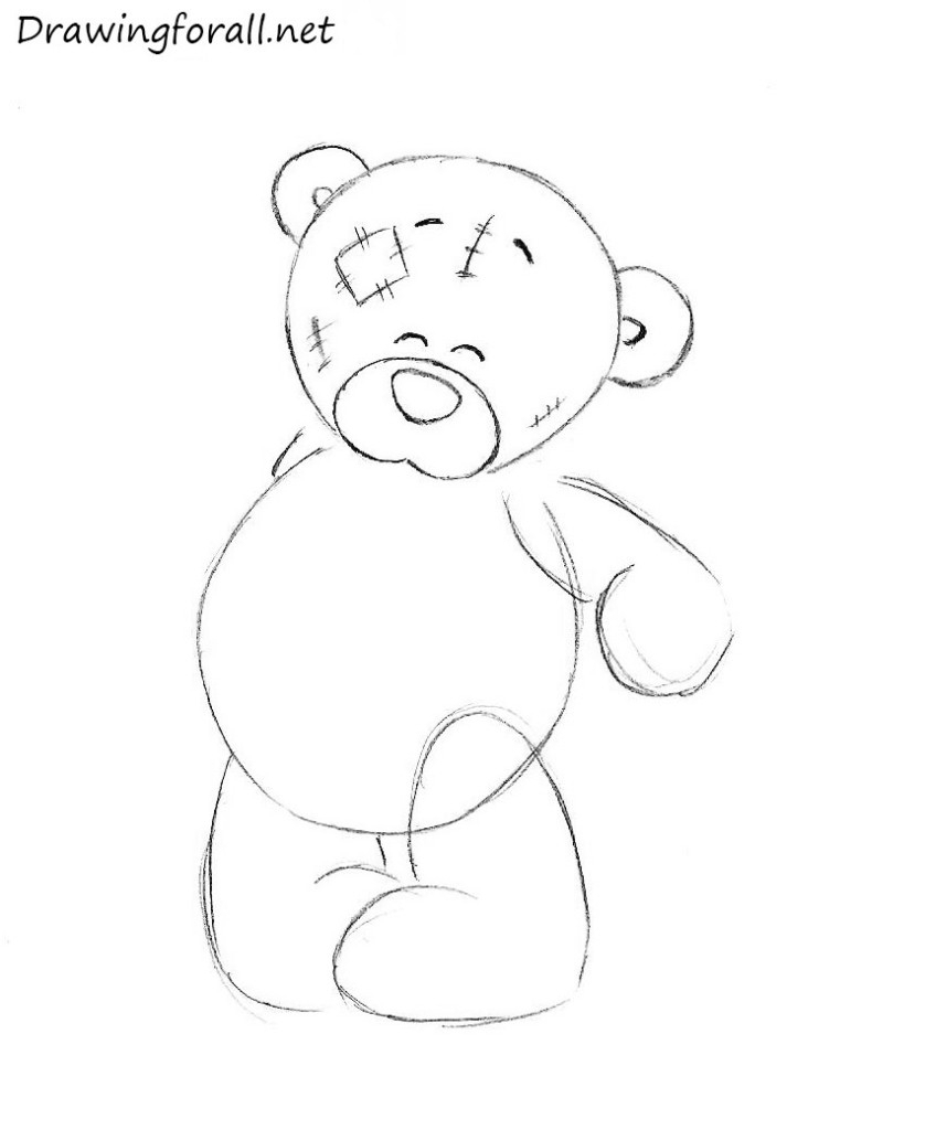 838x1024 Simple Drawing Of A Teddy Bear How To Draw A Teddy Bear