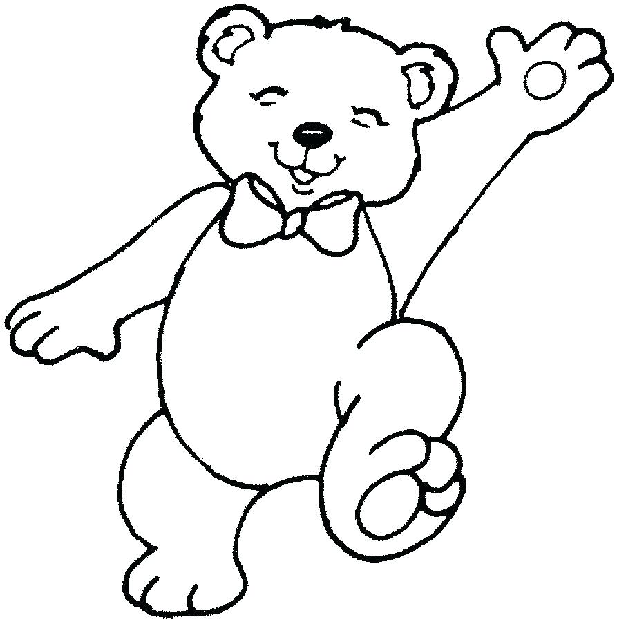 893x900 Coloring Coloring Page Bear Simple Teddy Pages Free With Heart