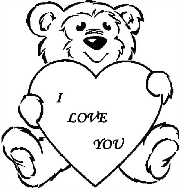 600x624 Coloring Pages Teddy Bears Cute Teddy Bear Coloring Pages I Love