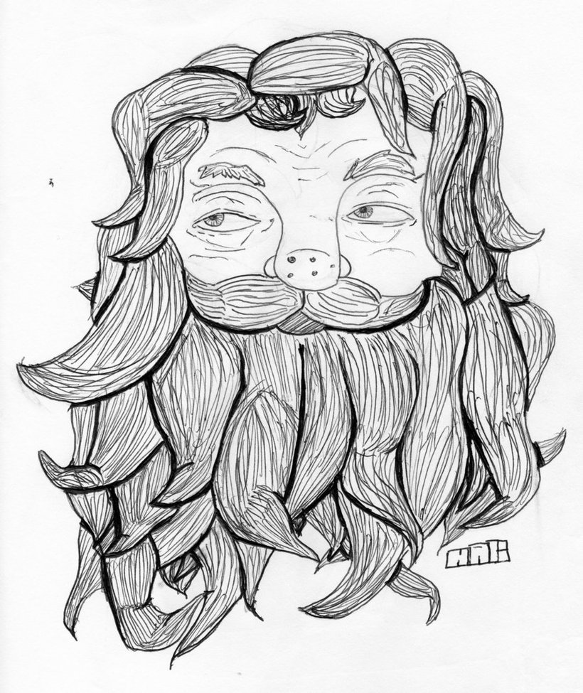 820x975 Man With A Beard By Kittenzryummy
