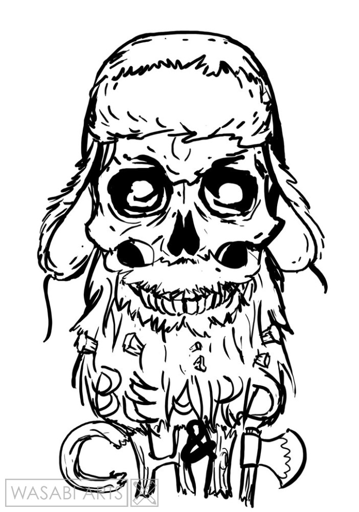 702x1000 The Process Of Drawing Beard Amp Chip Merch Wasabi Arts