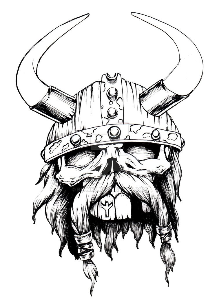 756x1057 Viking Skull By Biomek