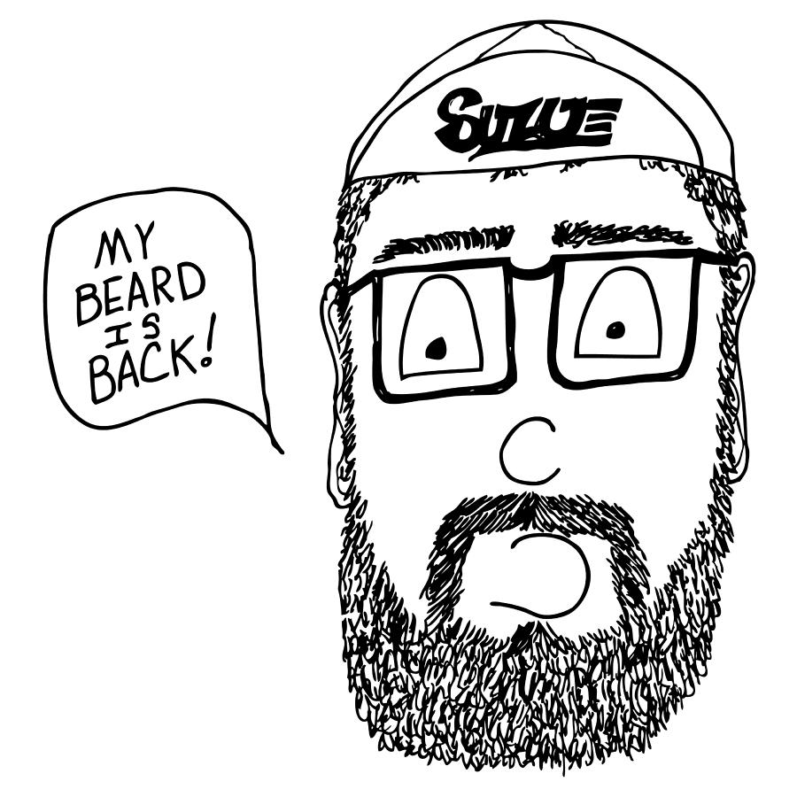 900x900 Beard Comic Drawing By Karl Addison