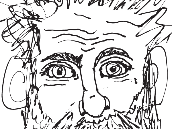 Bearded Man Drawing