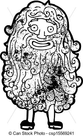 288x470 Cartoon Bearded Man Eps Vector