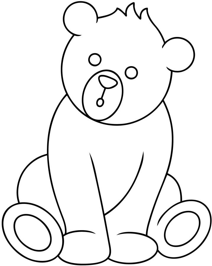 718x900 Pictures Bear Sitting Down Drawing,
