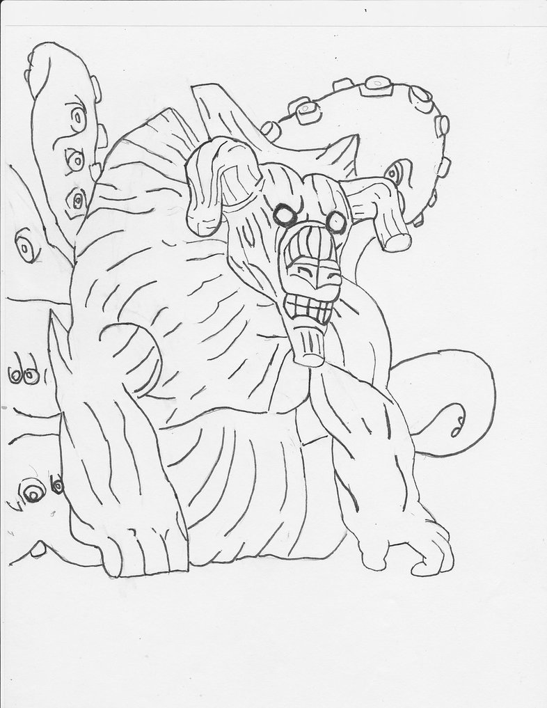 786x1017 8 Tailed Beast Drawing From Naruto By Manga61