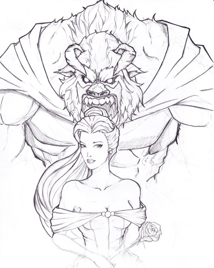 744x930 Beauty And The Beast By Truze