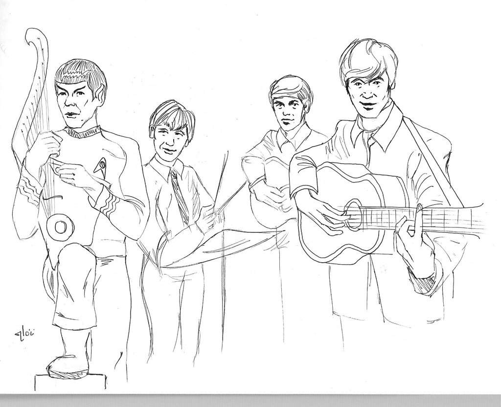 1024x832 Jamming With The Beatles [Spock] By Aloiinthesky
