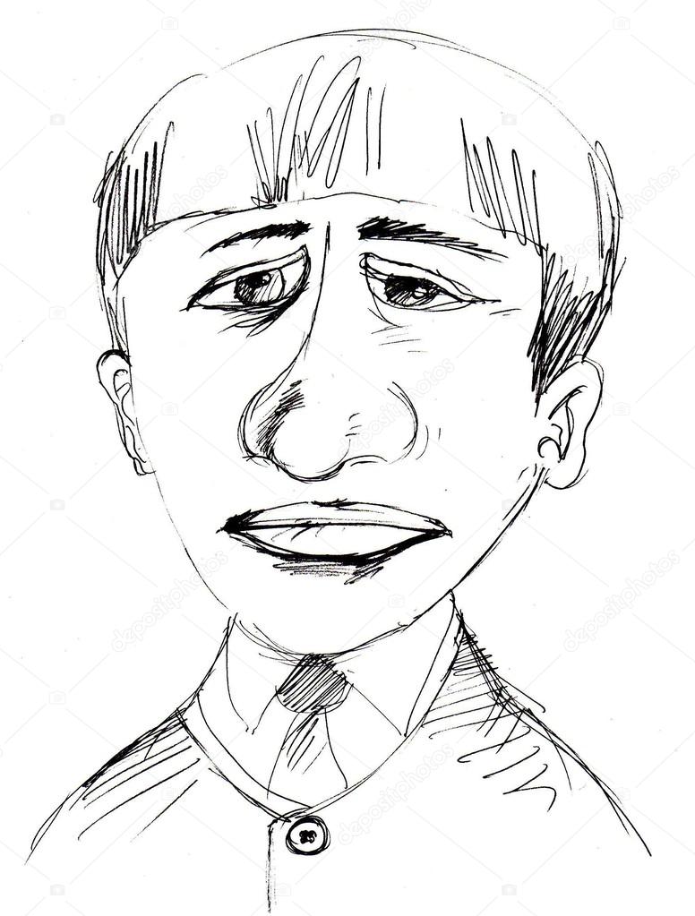 776x1023 Pencil Drawing Of Ringo Starr Of The Beatles. Caricature. Stock