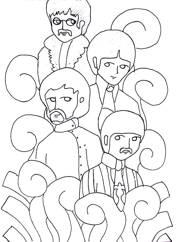 600x822 The Beatles Manga Picture Coloring Pages Batch Coloring
