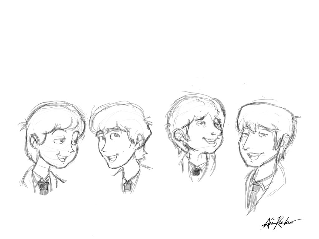 1024x768 The Beatles By Shot Dunyan