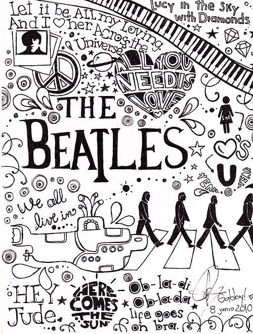 500x661 The Beatles Cartoon Dooble So Good Idea To Drawll Over