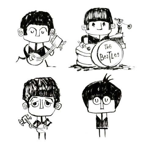 475x475 Cool Drawing Art Beatles, Drawings And Rock Posters