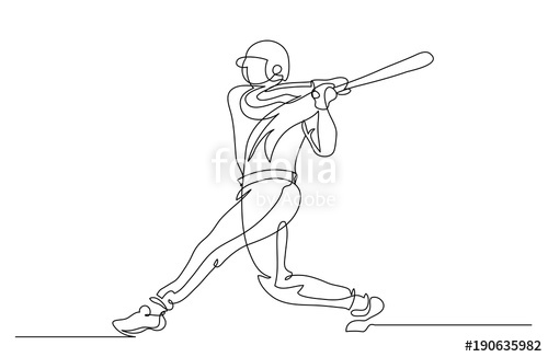 500x326 Continuous Line Drawing. Illustration Shows Player Beats