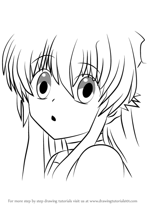565x800 Learn How To Draw Yui From Angel Beats! (Angel Beats!) Step By