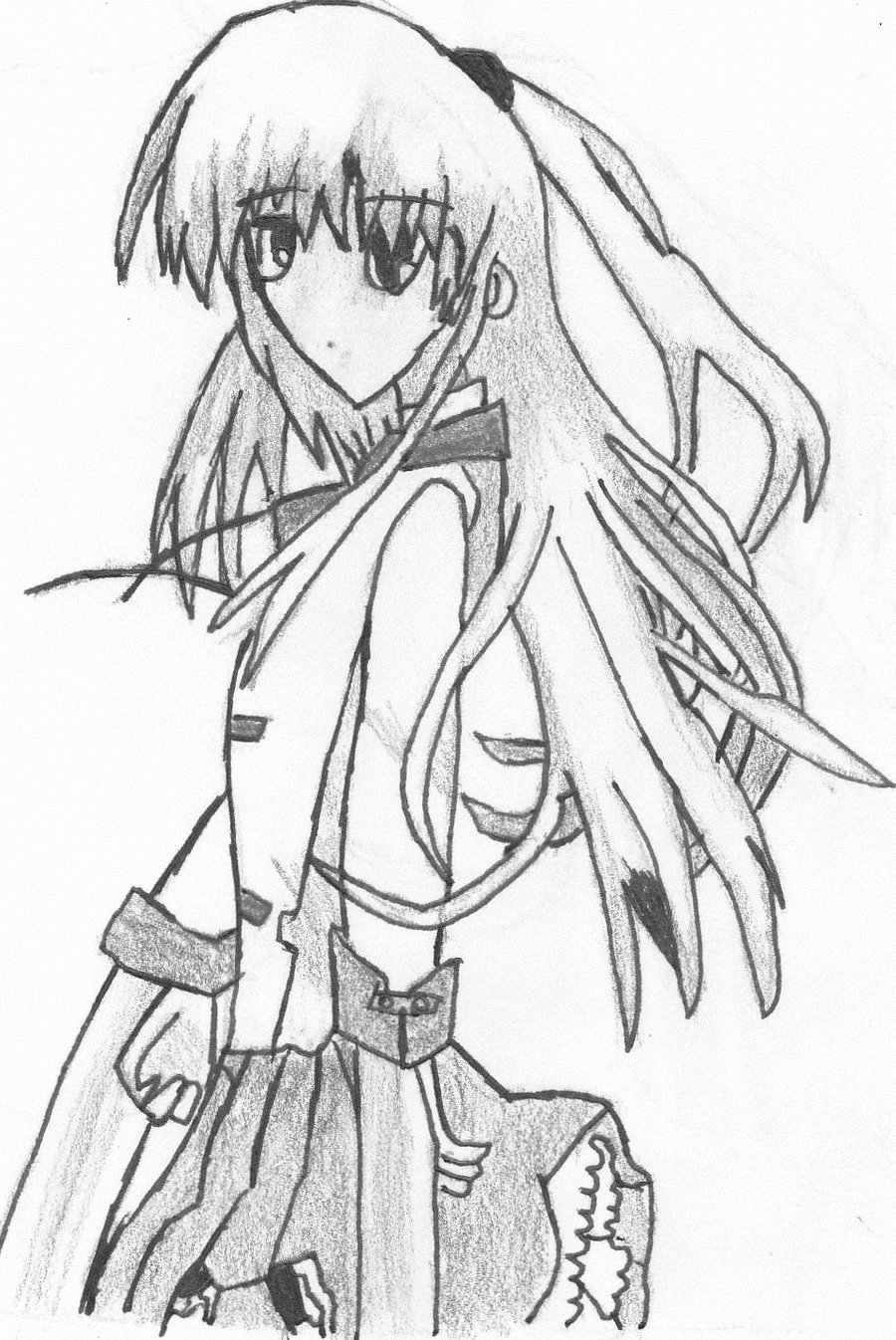 900x1346 Kanade Drawing (Angel Beats) By Canismellyourblood