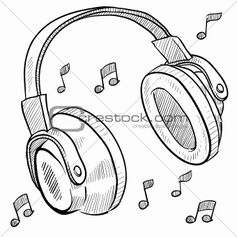 340x340 Image 4454295 Earphones Sketch From Crestock Stock Photos