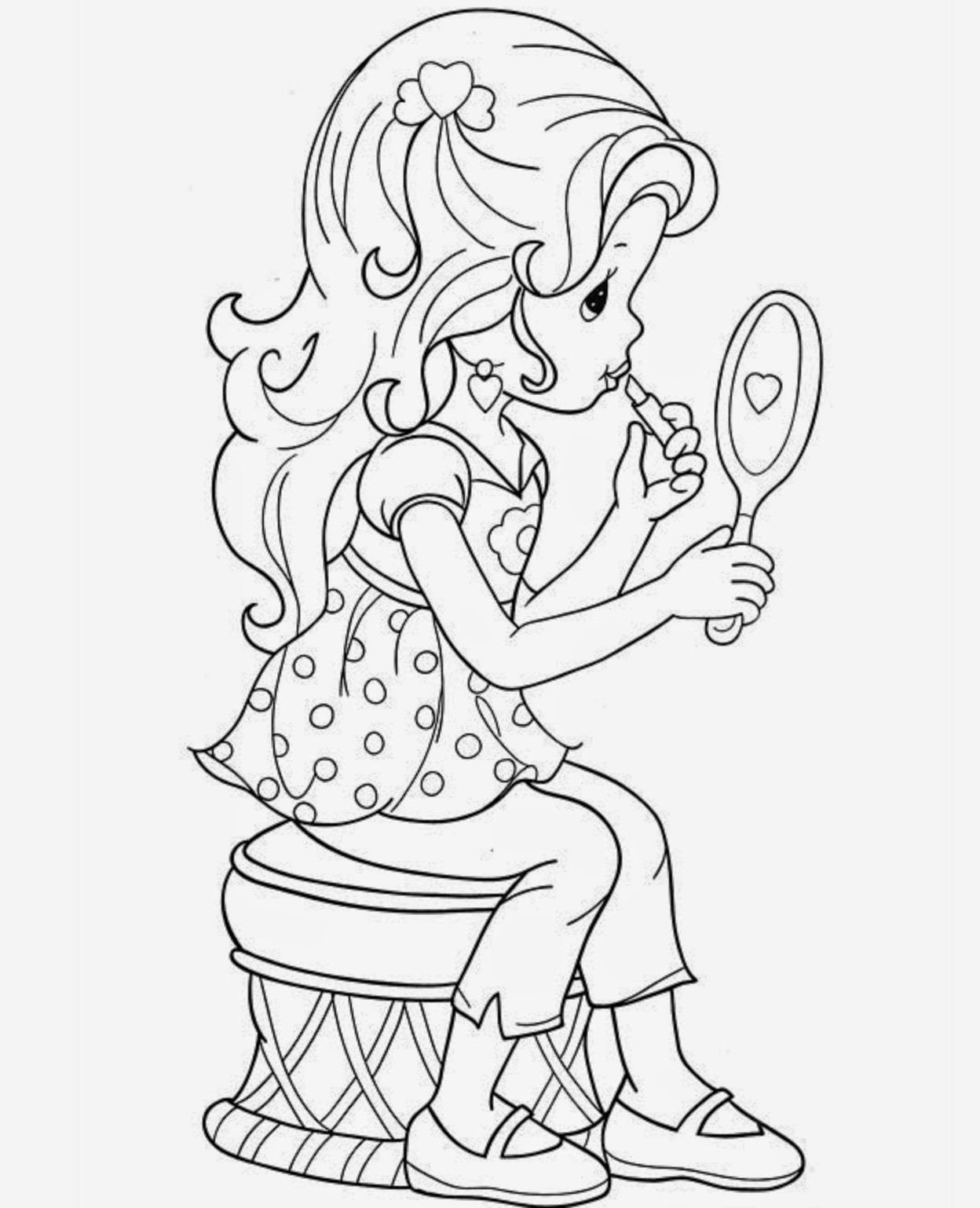 1248x1538 Colours Drawing Wallpaper Beautiful Princess Doll Coloring Page