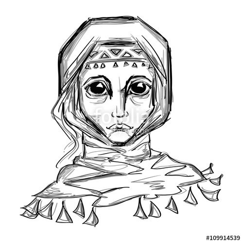 500x500 Portrait Of A Young Beautiful Ancient Russian Slavic Girl With Big