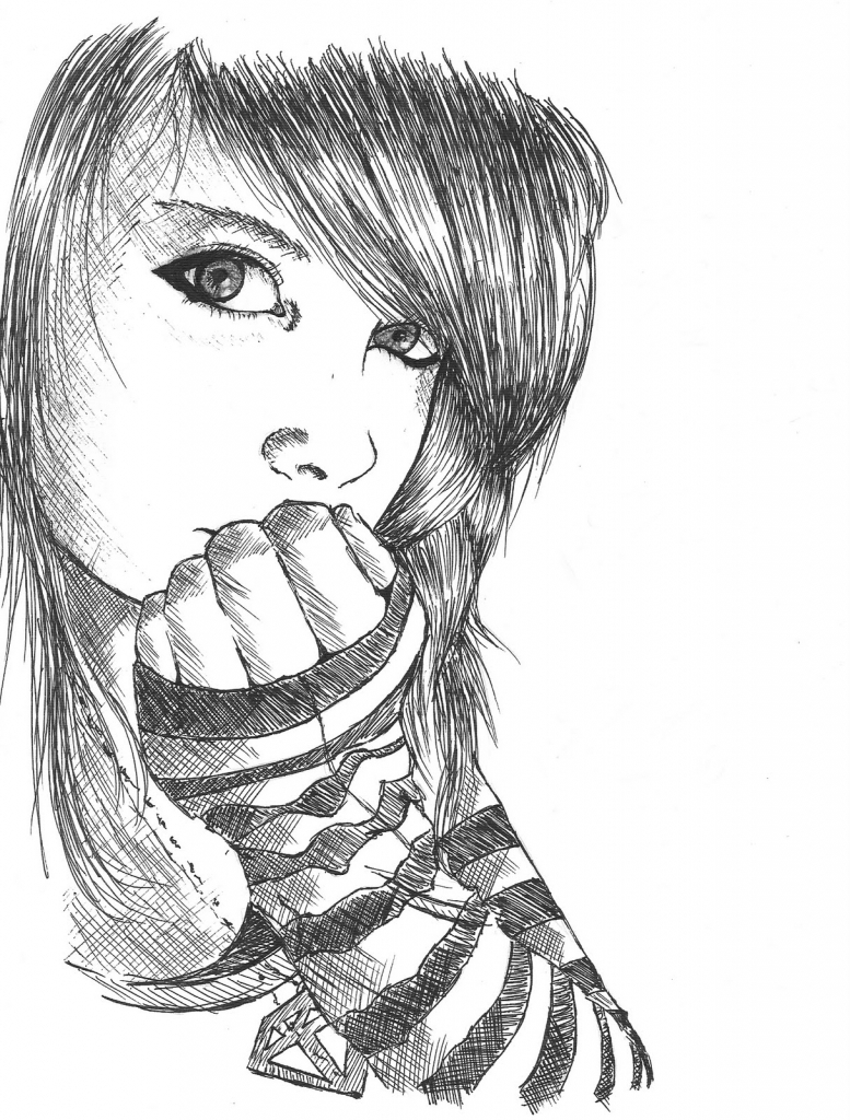 777x1024 Pencil Sketches Of Beautiful Girls