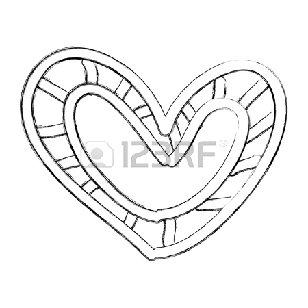 450x450 Beautiful Heart Drawing Icon Vector Illustration Design Royalty