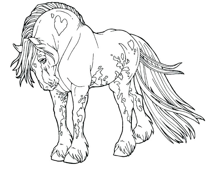 720x598 Beautiful Mustang Horse Coloring Pages Image Printable Draft 1