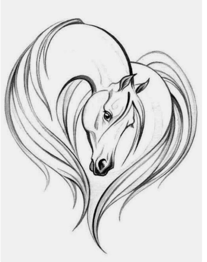 699x884 So Beautiful!! Misty's Tribal Art Drawings Horse