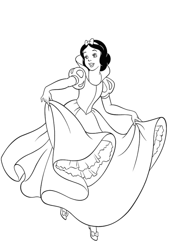 552x785 Beautiful Princess Snow White Coloring Pages