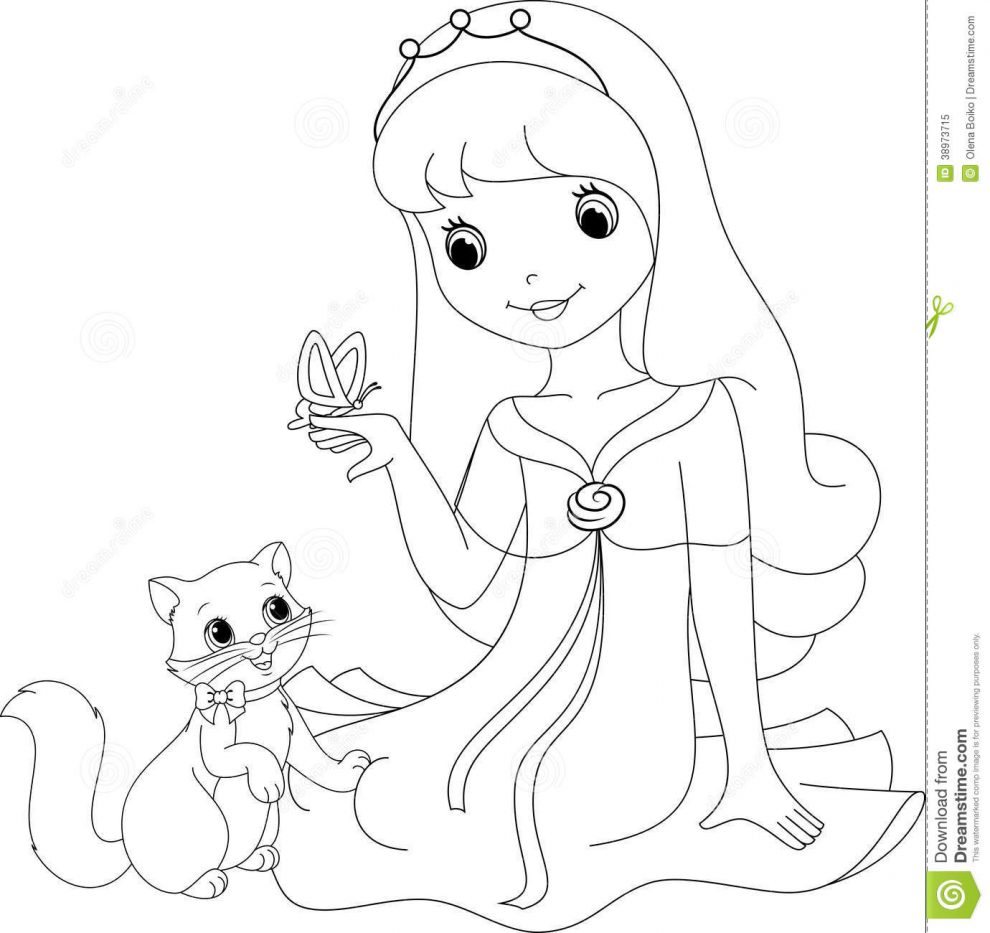 990x933 Draw Beautiful Princess Coloring Pages 58 About Remodel Picture