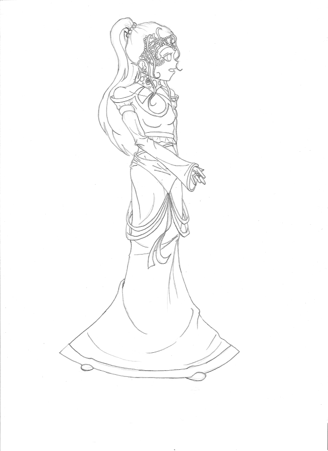 638x877 Princess Sketch By Neophytechan