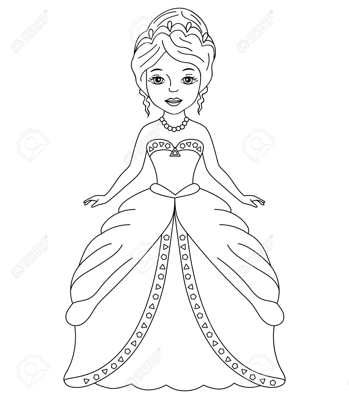1137x1300 Vector Black And White Beautiful Princess. Princess Vector