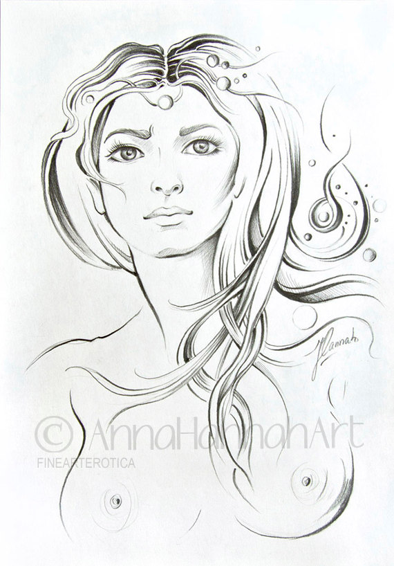 570x818 News From Outer Space Pencil Drawing By Anna Miarczynska