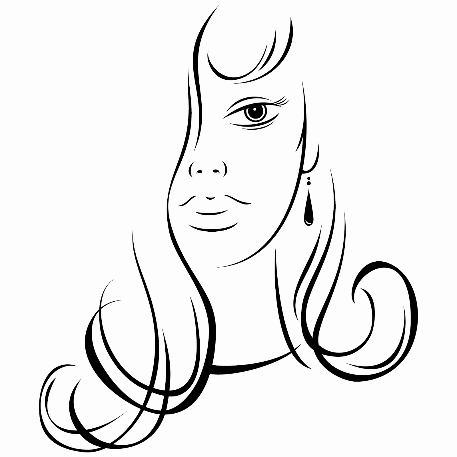 1600x1600 Sketch Clipart Beauty Woman