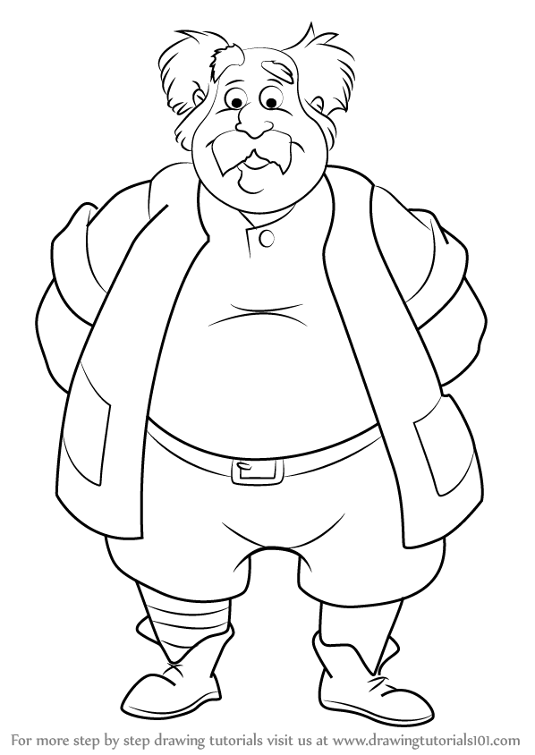 598x844 How To Draw Maurice From Beauty And The Beast