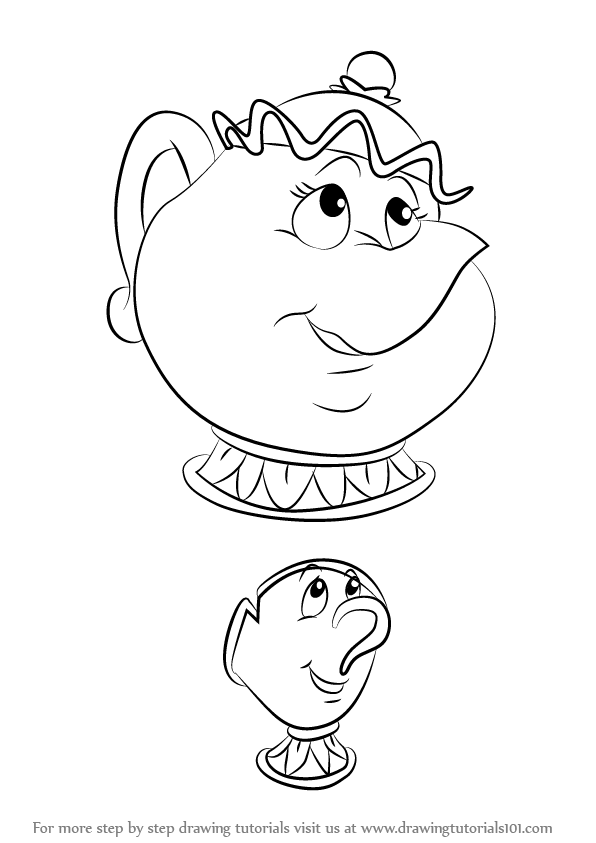596x843 Learn How To Draw Chip Potts From Beauty The Beast (Beauty