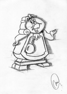 236x328 Beauty And The Beast Sketch By