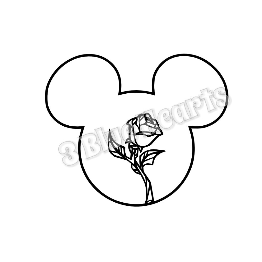 1024x1024 Beauty And The Beast Rose Mickey Head Svg Dxf Pdf Studio Jpg