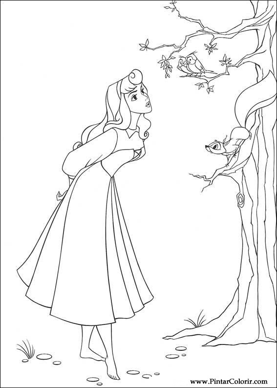567x794 Drawings To Paint Amp Colour Sleeping Beauty
