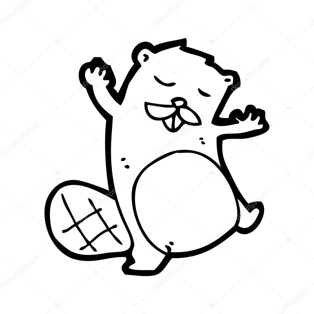 1024x1024 Dancing Beaver Cartoon Stock Vector Lineartestpilot