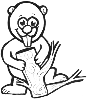 300x340 How To Draw Cartoon Beavers In Easy Steps Drawing Lesson